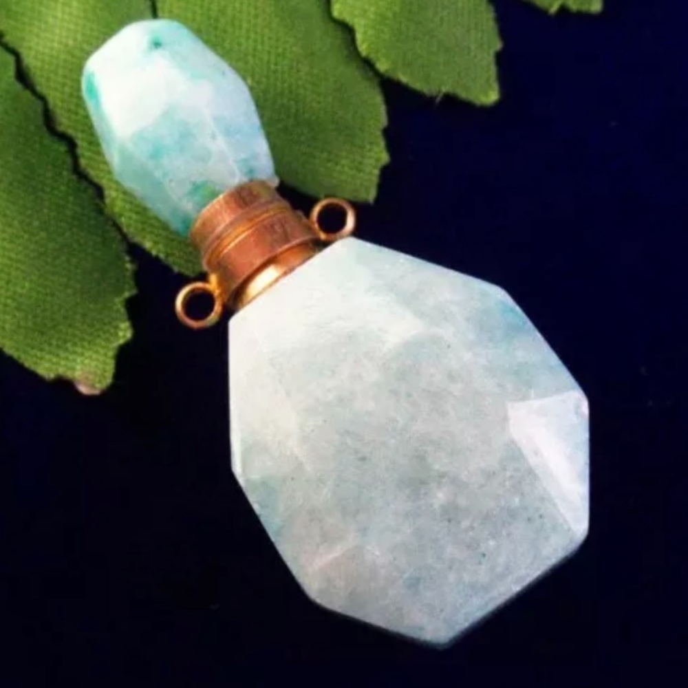 Blue Lepidolite Essential Oil Diffuser Necklace